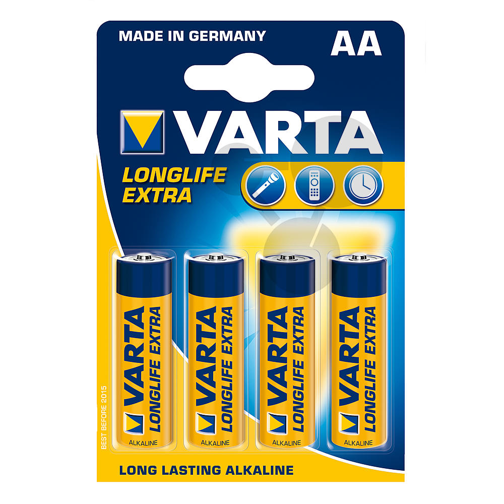 Piles LR6 - AA - 1,5 V Varta (4) / Piles, piles rechargeables